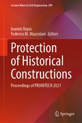 Cover: Protection of Historical Constructions - Springer