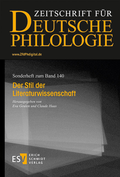 Bild: Der Stil der Literaturwissenschaft - Erich Schmidt Verlag