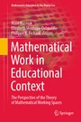 Cover: Mathematical Work in Educational Context - Springer