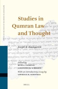 Cover: Studies in Qumran Law and Thought - Brill