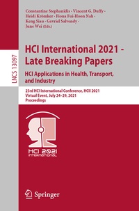 Abbildung von: HCI International 2021 - Late Breaking Papers: HCI Applications in Health, Transport, and Industry - Springer