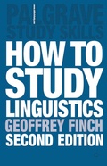 Cover: How to Study Linguistics - Bloomsbury Academic
