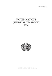 Abbildung von: United Nations Juridical Yearbook 2016 - United Nations