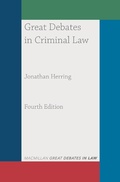 Cover: Great Debates in Criminal Law - Hart Publishing
