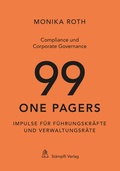 Cover: Compliance und Corporate Governance - 99 One Pagers - St&auml;mpfli Verlag