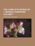Cover: The Complete Works of F. Marion Crawford (Volume 14) - Rarebooksclub.com