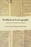 Cover: Problems in Lexicography - Indiana University Press
