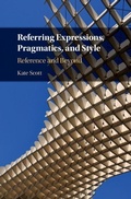Cover: Referring Expressions, Pragmatics, and Style - Cambridge University Press
