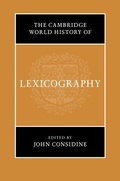 Cover: Cambridge World History of Lexicography - Cambridge University Press