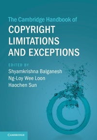 Enlarge image Cover: Cambridge Handbook of Copyright Limitations and Exceptions - Cambridge University Press