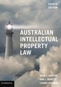 Cover: Australian Intellectual Property Law - Cambridge University Press