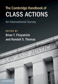 Cover: Cambridge Handbook of Class Actions - Cambridge University Press