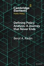 Cover: Defining Policy Analysis: A Journey that Never Ends - Cambridge University Press