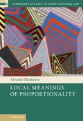Cover: Local Meanings of Proportionality - Cambridge University Press