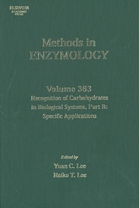 Enlarge image Cover: Recognition of Carbohydrates in Biological Systems, Part B: Specific Applications - Academic Press