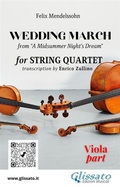 Cover: Viola part of "Wedding March" by Mendelssohn for String Quartet - Glissato Edizioni Musicali