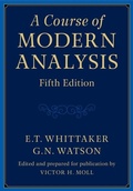 Cover: A Course of Modern Analysis - Cambridge University Press