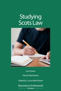 Cover: Studying Scots Law - Bloomsbury Professional