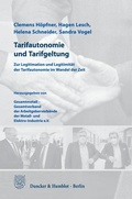 Cover: Tarifautonomie und Tarifgeltung. - Duncker & Humblot