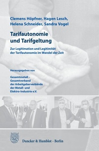 Abbildung von: Tarifautonomie und Tarifgeltung. - Duncker & Humblot