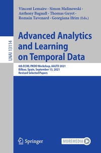 Enlarge image Cover: Advanced Analytics and Learning on Temporal Data - Springer