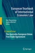 Cover: The Australia-European Union Free Trade Agreement - Springer