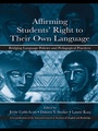 Cover: Affirming Students' Right to their Own Language - Routledge