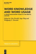 Cover: Word Knowledge and Word Usage - De Gruyter Mouton