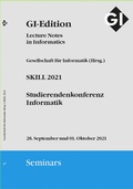 Cover: GI LNI Seminars Band 17 - SKILL 2021 - K&ouml;llen