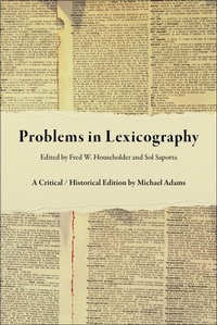 Abbildung von: Problems in Lexicography - Indiana University Press