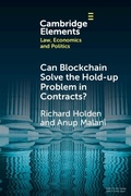 Cover: Can Blockchain Solve the Hold-up Problem in Contracts? - Cambridge University Press