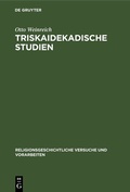 Cover: Triskaidekadische Studien - De Gruyter