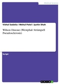 Cover: Wilson Disease (Westphal- Str&uuml;mpell  Pseudosclerosis) - GRIN Verlag