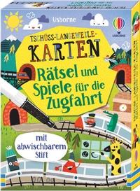 Abbildung von: Tschüss-Langeweile-Karten: Rätsel und Spiele für die Zugfahrt - Usborne