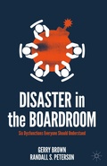 Cover: Disaster in the Boardroom - Palgrave Macmillan