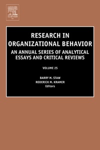 Enlarge image Cover: Research in Organizational Behavior - Elsevier
