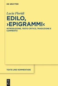 Enlarge image Cover: Edilo, >Epigrammi< - De Gruyter
