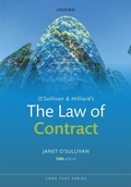 Bild: O'Sullivan & Hilliard's The Law of Contract - Oxford University Press