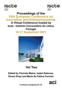 Enlarge image Cover: ECIE 2021-Proceedings of the 16th European Conference on Innovation and Entrepreneurship VOL 2 - ACPIL