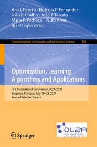 Enlarge image Cover: Optimization, Learning Algorithms and Applications - Springer