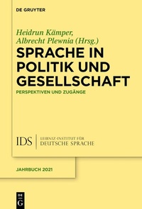 Abbildung von: Sprache in Politik und Gesellschaft - De Gruyter