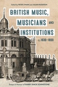 Cover: British Music, Musicians and Institutions, c. 1630-1800 - De Gruyter