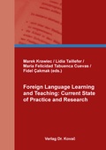 Cover: Foreign Language Learning and Teaching: Current State of Practice and Research - Kovac, Dr. Verlag