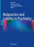 Cover: Malpractice and Liability in Psychiatry - Springer