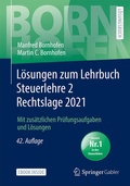 Cover: L&ouml;sungen zum Lehrbuch Steuerlehre 2 Rechtslage 2021 - Springer Gabler