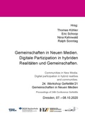 Cover: Gemeinschaften in Neuen Medien - TUDpress