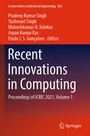 Cover: Recent Innovations in Computing - Springer