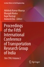 Cover: Proceedings of the Fifth International Conference of Transportation Research Group of India - Springer
