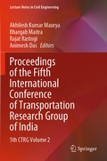 Cover: Proceedings of the Fifth International Conference of Transportation Research Group of India - Springer