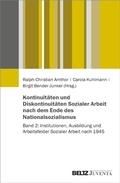 Cover: Kontinuit&auml;ten und Diskontinuit&auml;ten Sozialer Arbeit nach dem Ende des Nationalsozialismus - Beltz eBook